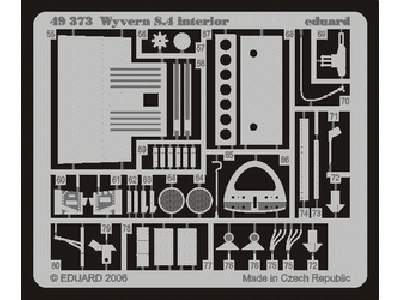  Wyvern S.4 interior 1/48 - Trumpeter - blaszki - zdjęcie 1