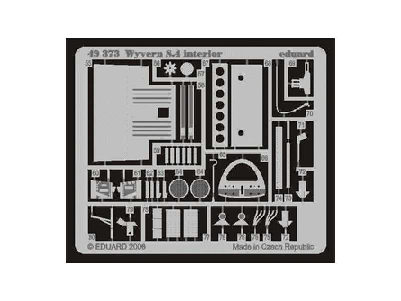  Wyvern S.4 interior 1/48 - Trumpeter - blaszki - zdjęcie 1