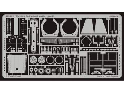  Wyvern S.4 wheel wells 1/48 - Trumpeter - blaszki - zdjęcie 1