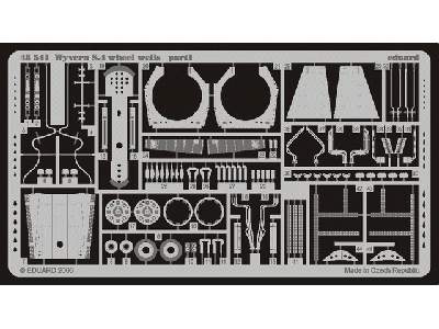  Wyvern S.4 wheel wells 1/48 - Trumpeter - blaszki - zdjęcie 2