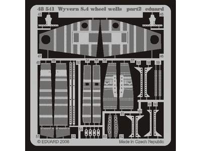  Wyvern S.4 wheel wells 1/48 - Trumpeter - blaszki - zdjęcie 3