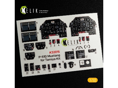 P-51d Mustang - Interior 3d Decal For Tamiya Kit - zdjęcie 2