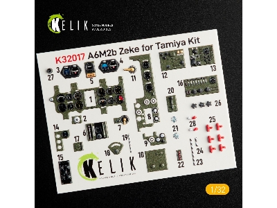 A6m2b Zeke - Interior 3d Decal For Tamiya Kit - zdjęcie 2