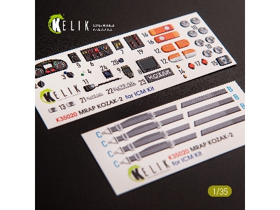 Kozak-2 Ukrainian Mrap - 3d Decals For Icm Kit - zdjęcie 1