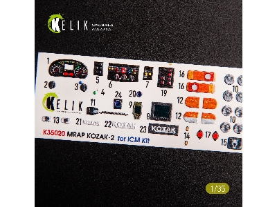 Kozak-2 Ukrainian Mrap - 3d Decals For Icm Kit - zdjęcie 2