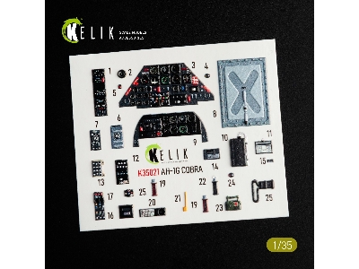 Ah-1g 'cobra' Interior 3d Decals For Icm Kit - zdjęcie 2