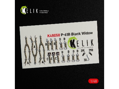 P-61b 'black Widow' Interior 3d Decals For Gwh Kit - zdjęcie 2