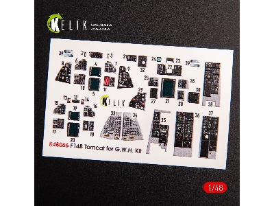 F-14b Tomcat - Interior 3d Decals For Gwh Kit - zdjęcie 3