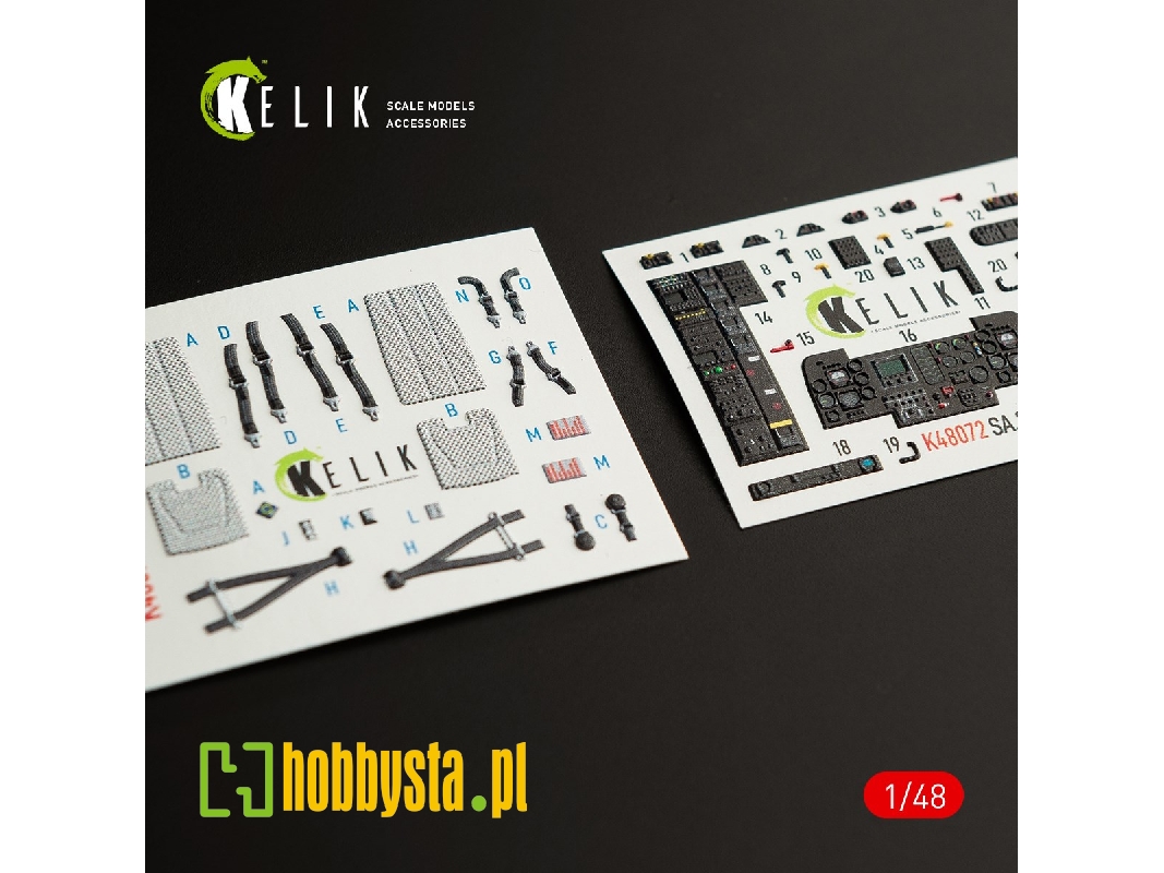 Dauphin Ii Sa.365f / As.565sa Interior 3d Decals For Kitty Hawk / Zimimodel Kit - zdjęcie 1 Dauphin Ii Sa.365f / As.565sa Interior 3d Decals For Kitty Hawk / Zimimodel Kit - zdjęcie 1