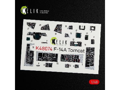 F-14a Tomcat Interior 3d Decals For Italeri Kit - zdjęcie 2