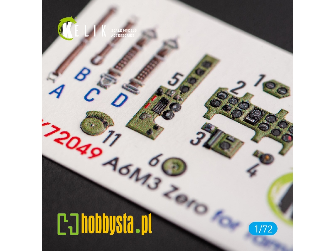 A6m3 Zero Interior - 3d Decals For Tamiya Kit - zdjęcie 1 A6m3 Zero Interior - 3d Decals For Tamiya Kit - zdjęcie 1
