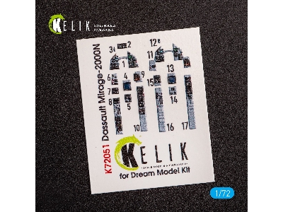 Mirage 2000n - Interior 3d Decals For Dream Model Kit - zdjęcie 2