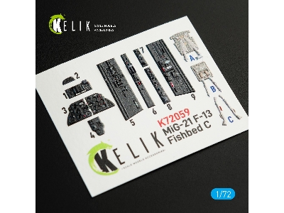 Mig-21 F-13 Interior 3d Decals For Revell Kit - zdjęcie 2