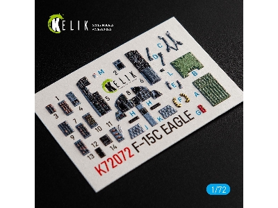 F-15c Strike Eagle Interior 3d Decals For Hasegawa Kit - zdjęcie 1