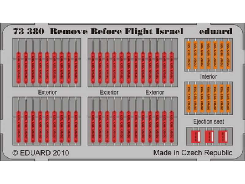 Remove Before Flight - Israel 1/72 - blaszki - zdjęcie 1 Remove Before Flight - Israel 1/72 - blaszki - zdjęcie 1