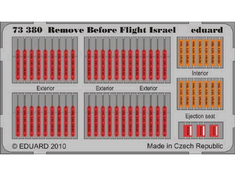  Remove Before Flight - Israel 1/72 - blaszki - zdjęcie 1