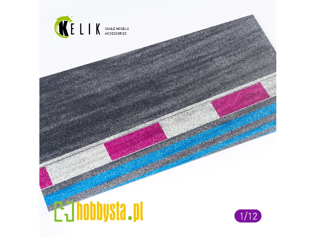 Asphalt Road Moto Race Track Type 3 Base - Acrylic 3mm (180mm X 357mm) - zdjęcie 1 Asphalt Road Moto Race Track Type 3 Base - Acrylic 3mm (180mm X 357mm) - zdjęcie 1