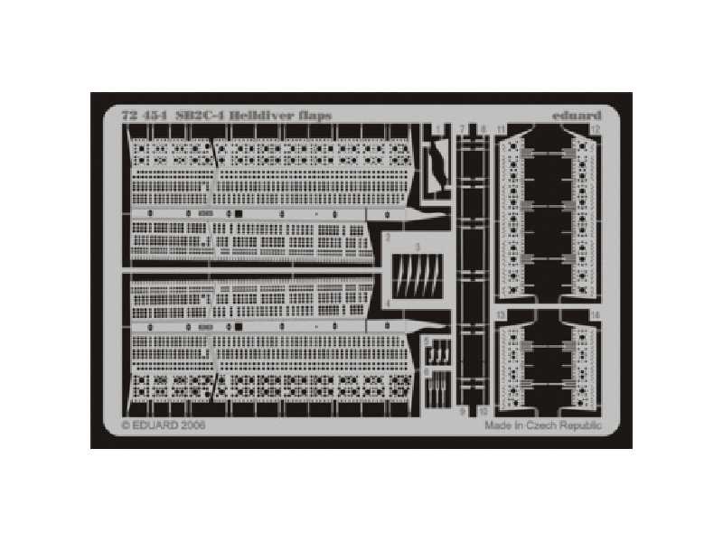  SB2C-4 landing flaps 1/72 - Academy Minicraft - blaszki - zdjęcie 1