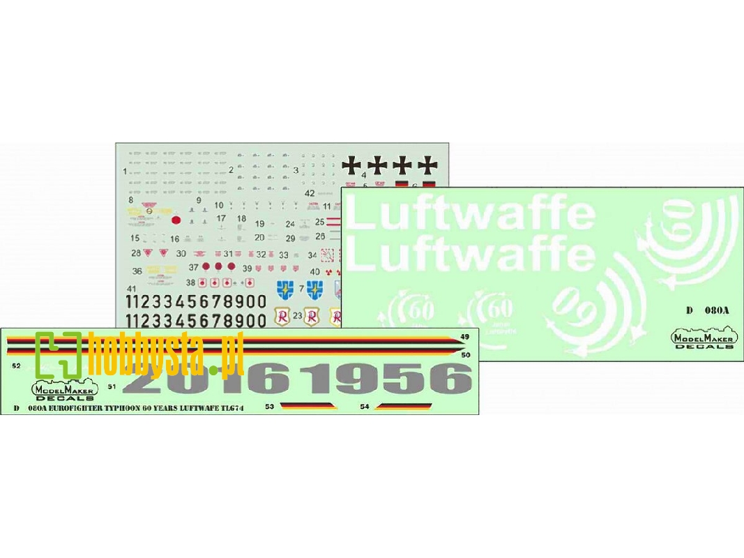Eurofighter Typhoon 60 Years Luftwaffe Tlg 74 - zdjęcie 1 Eurofighter Typhoon 60 Years Luftwaffe Tlg 74 - zdjęcie 1