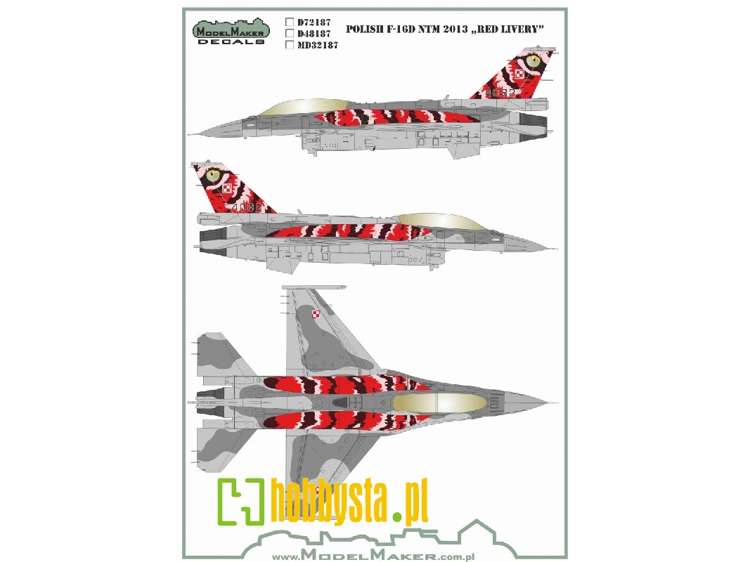 Polish F-16d Ntm 2013 'red Livery' - zdjęcie 1