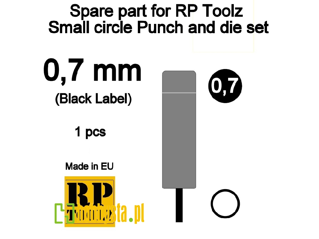 Spare Part For Rp Toolz Small Circle Punch And Die Set 0,7 - zdjęcie 1 Spare Part For Rp Toolz Small Circle Punch And Die Set 0,7 - zdjęcie 1