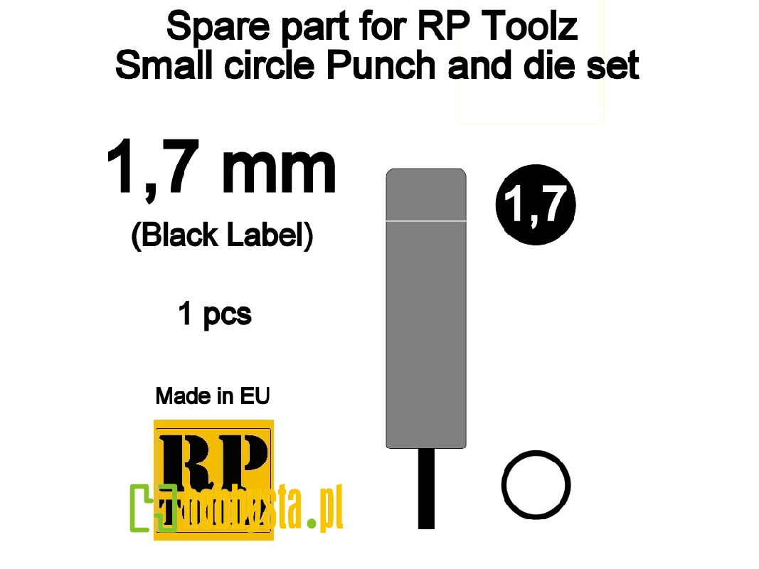 Spare Part For Rp Toolz Small Circle Punch And Die Set 1,7 - zdjęcie 1 Spare Part For Rp Toolz Small Circle Punch And Die Set 1,7 - zdjęcie 1