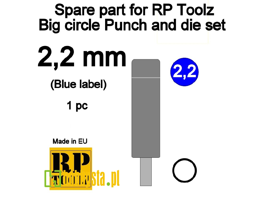 Spare Part For Rp Toolz Big Circle Punch And Die Set 2,2 - zdjęcie 1 Spare Part For Rp Toolz Big Circle Punch And Die Set 2,2 - zdjęcie 1