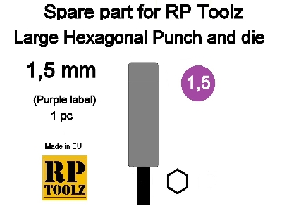 Spare Part For Rp Toolz Large Hexagonal Punch And Die Set 1,5mm - zdjęcie 1
