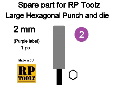 Spare Part For Rp Toolz Large Hexagonal Punch And Die Set 2mm - zdjęcie 1