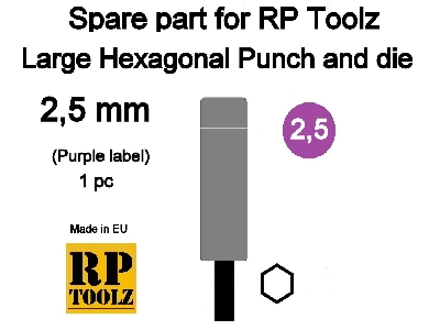 Spare Part For Rp Toolz Large Hexagonal Punch And Die Set 2,5mm - zdjęcie 1
