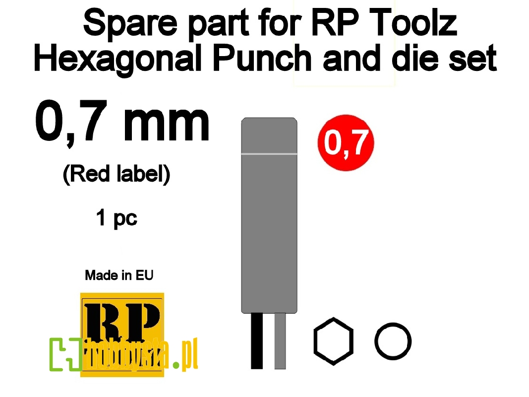 Spare Part For Rp Toolz Hexagonal Punch And Die Set 0,7 - zdjęcie 1 Spare Part For Rp Toolz Hexagonal Punch And Die Set 0,7 - zdjęcie 1