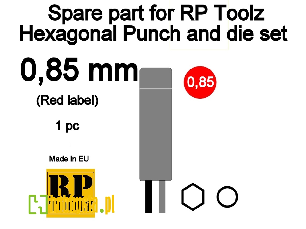 Spare Part For Rp Toolz Hexagonal Punch And Die Set 0,85 - zdjęcie 1 Spare Part For Rp Toolz Hexagonal Punch And Die Set 0,85 - zdjęcie 1