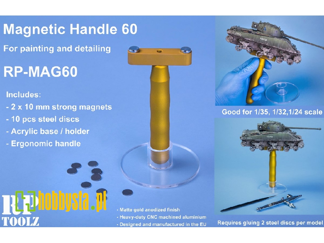 Mag60 , Magnetic Handle With Acrylic Basement - zdjęcie 1 Mag60 , Magnetic Handle With Acrylic Basement - zdjęcie 1