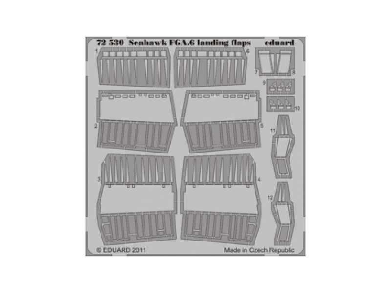  Seahawk FGA.6 landing flaps 1/72 - Hobby Boss - blaszki - zdjęcie 1