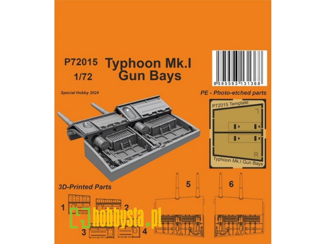 Typhoon Mk.I Gun Bays (For Airfix Kit) - zdjęcie 1