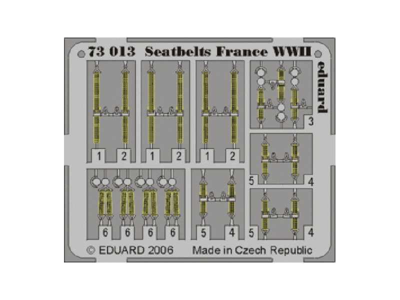 Seatbelts France WWII 1/72 - blaszki - zdjęcie 1 Seatbelts France WWII 1/72 - blaszki - zdjęcie 1