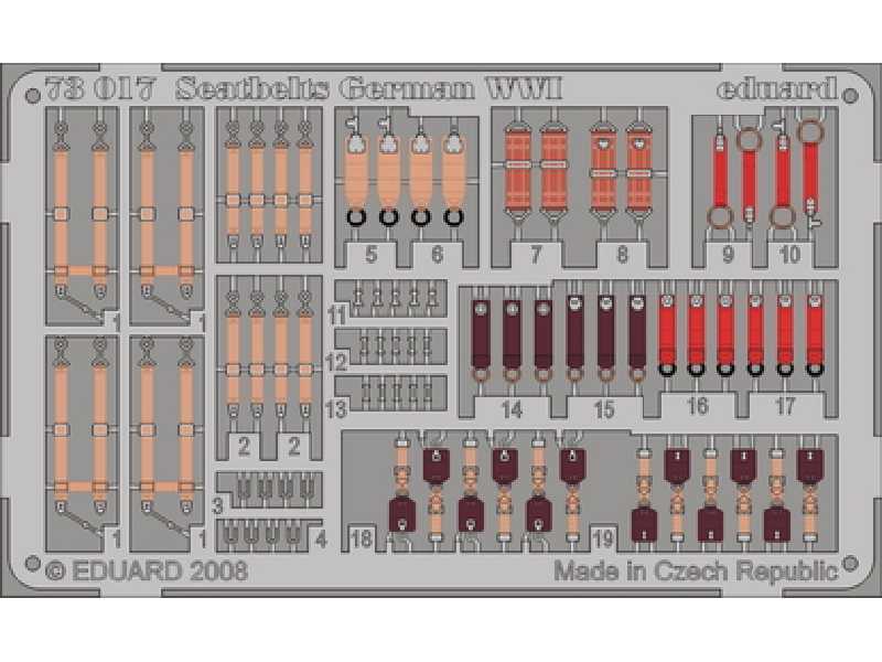  Seatbelts German WWI 1/72 - blaszki - zdjęcie 1