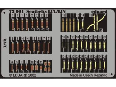 Seatbelts IJA/ IJN 1/72 - blaszki - zdjęcie 1