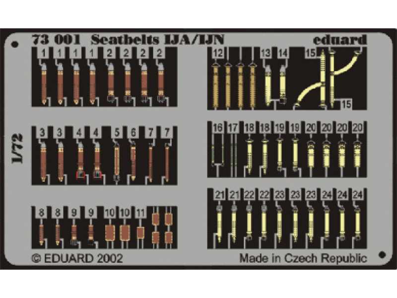  Seatbelts IJA/ IJN 1/72 - blaszki - zdjęcie 1