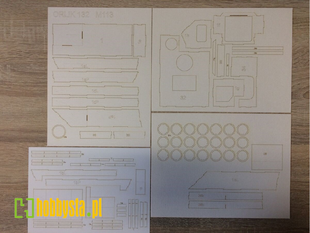 Elementy Wycinane Laserowo Do Modelu M113a-1 - zdjęcie 1 Elementy Wycinane Laserowo Do Modelu M113a-1 - zdjęcie 1