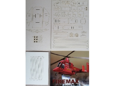 Elementy Wycinane Laserowo Do Modelu Kaman K-max Firemax - zdjęcie 1