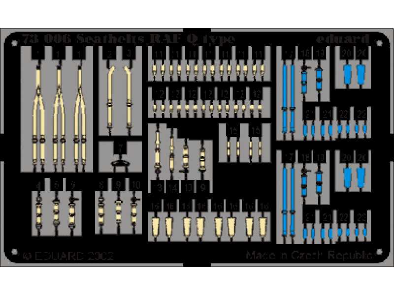  Seatbelts RAF Q type 1/72 - blaszki - zdjęcie 1