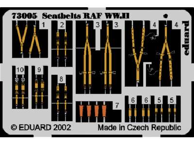  Seatbelts RAF WWII 1/72 - blaszki - zdjęcie 1