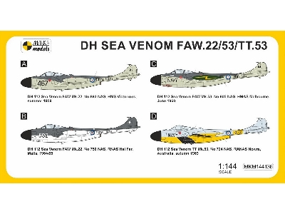 De Havilland Sea Venom Faw.22 / 53 / Tt.53 - Far East & Australia (2in1 Kit) - zdjęcie 2