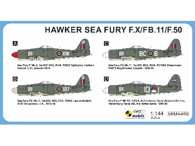 Hawker Sea Fury F.X/Fb.11 'early Schemes' - zdjęcie 2