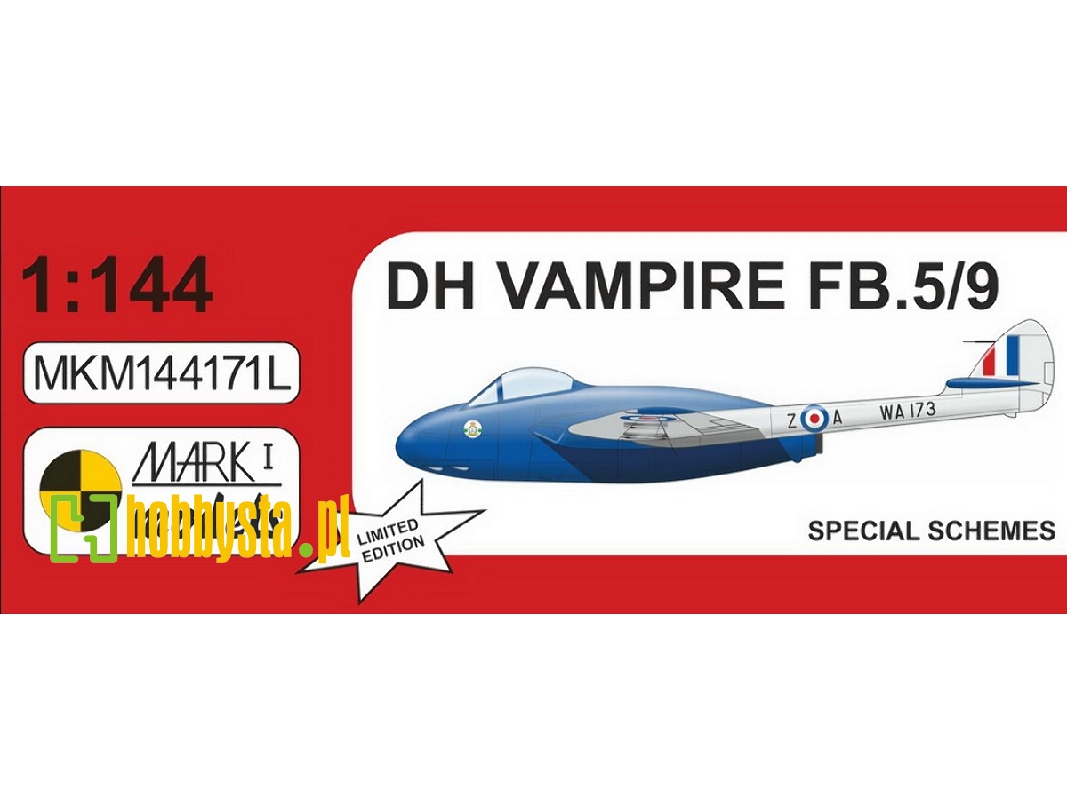 Dh Vampire Fb.5/9 'special Schemes' - zdjęcie 1 Dh Vampire Fb.5/9 'special Schemes' - zdjęcie 1