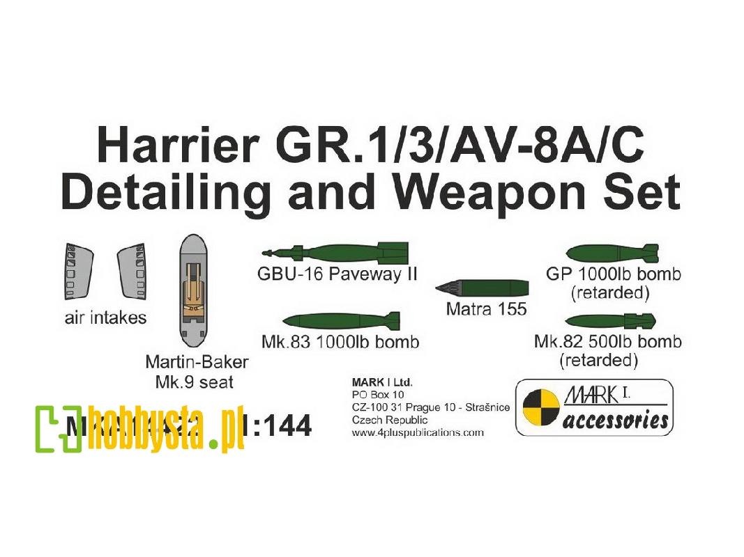Bae Harrier Gr.1/3 / Mcdonnell-douglas Av-8a/C - Detailing And Weapon Set - Resin Parts (For Mark I Models Kits) - zdjęcie 1 Bae Harrier Gr.1/3 / Mcdonnell-douglas Av-8a/C - Detailing And Weapon Set - Resin Parts (For Mark I Models Kits) - zdjęcie 1