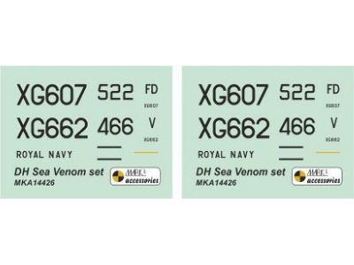 De Havilland Sea Venom - Weapon Set Resin Parts & Decals (For Mark I Models Kits) - zdjęcie 1