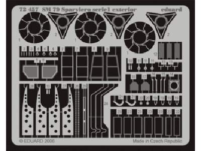  SM 79 Sparviero serie1 exterior 1/72 - Italeri - blaszki - zdjęcie 1