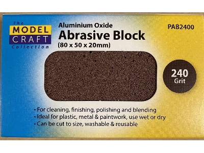 Aluminium Oxide Abrasive Block 240 Grit (80 X 50 X 20 Mm) - zdjęcie 1